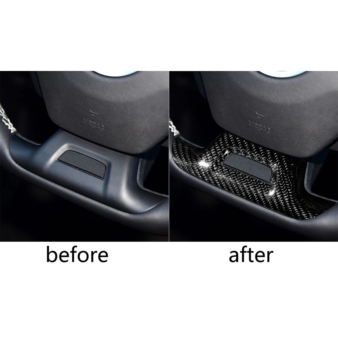 Carbon Fiber Steering Wheel Cover Trim for Chevrolet Camaro (2016-2020)