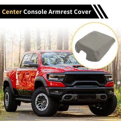 Console Lid Armrest Cover for Ford F-150 (2015-2020) Microfiber Leather Grey