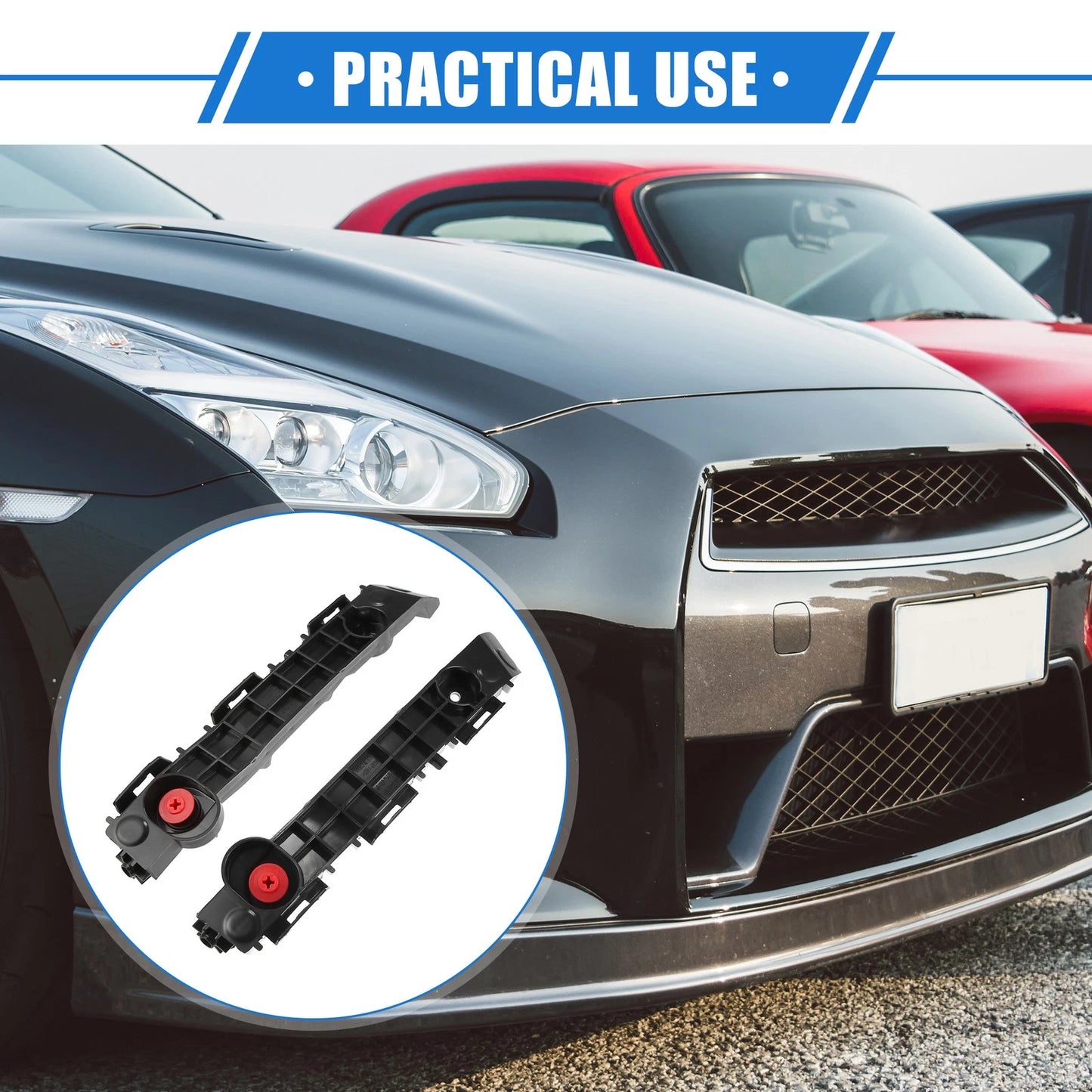 1 Pair Front Bumper Brackets Support Fender Cover for Toyota Tacoma (2016–2021)