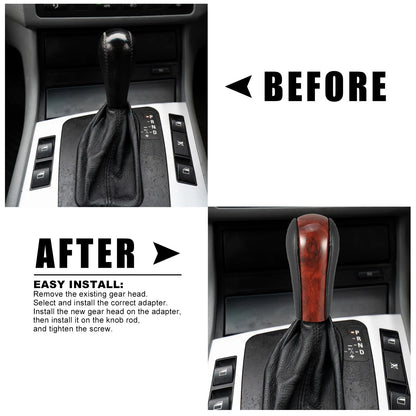 Faux Leather Gear Knob for BMW X5 2000-2006, BMW 525i 2003-2009