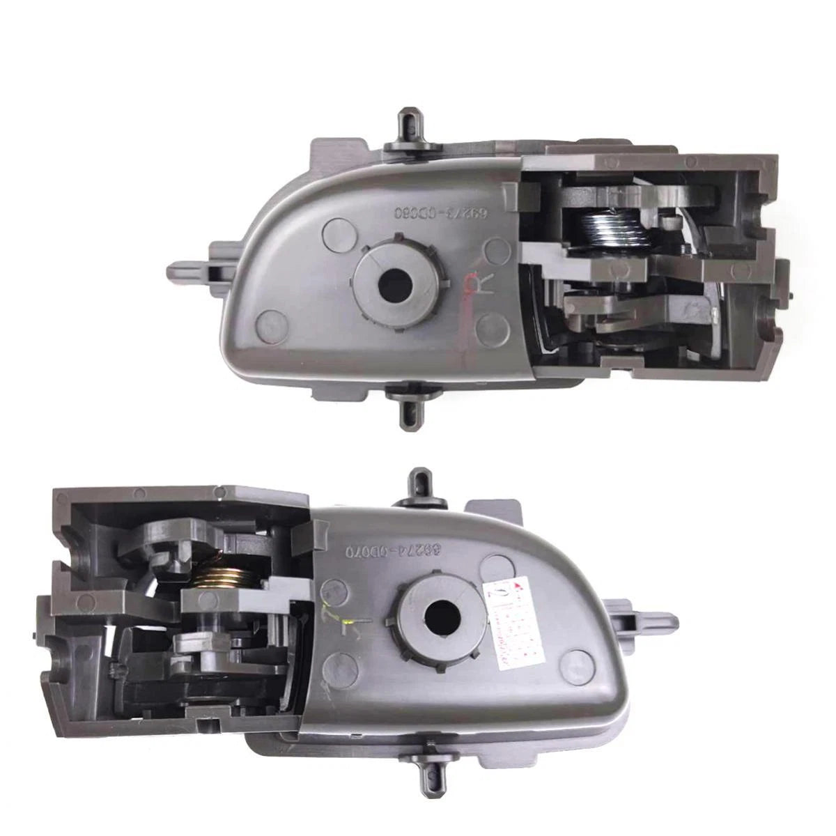 Interior Door Handle Gray Pair L+R Fits Toyota Vios Yaris 4D Sedan 2007-12 D06