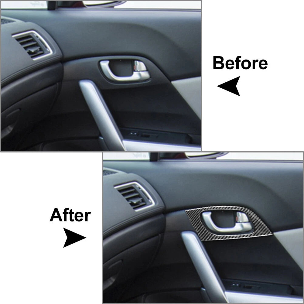 Carbon Fiber Door Handle Cover Trim for Honda Civic (2012-2015)
