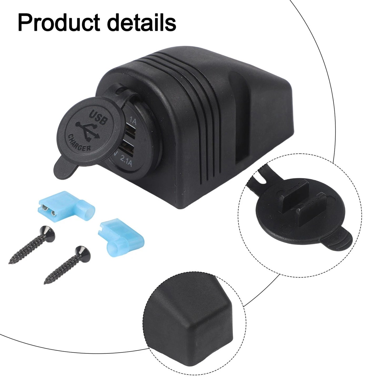 Dual USB Socket / 3 1A Output / Waterproof for Caravan Camper Van