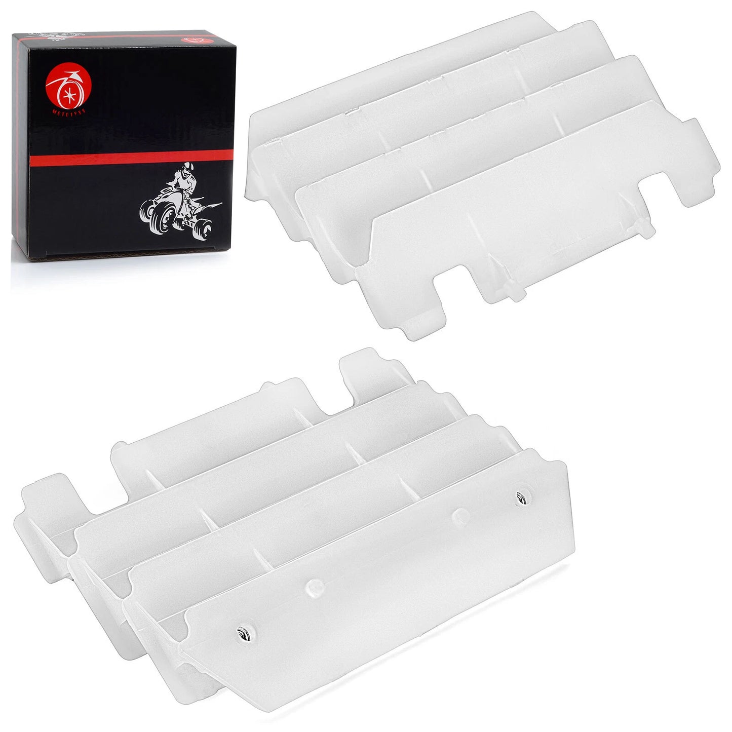 Left + Right Radiator Shrouds Guard Kit for Kawasaki KX125 KX250 (1997–2005)