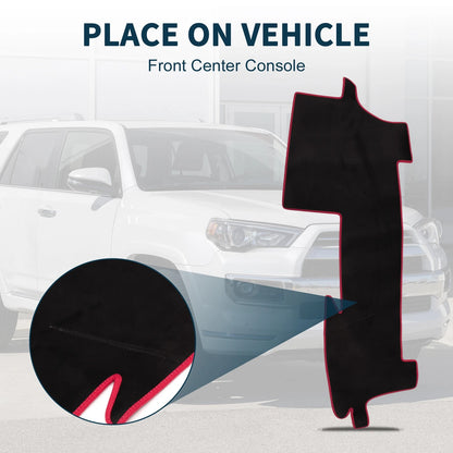 Dash Cover Mat Sun Protector Pad for Toyota Mark X Black Red