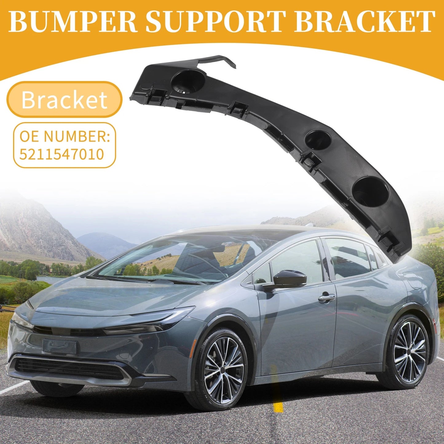 RH Front Bumper Support Bracket for Toyota Prius (2004-2009) 1 Pc