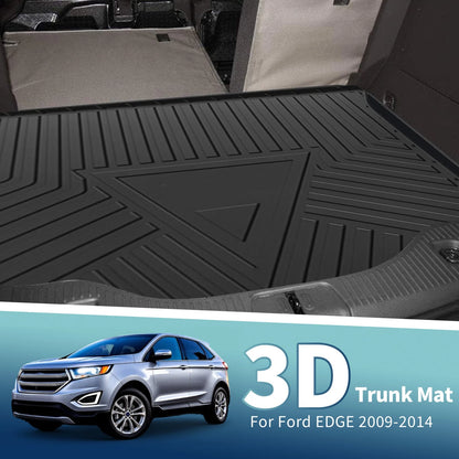 Flat Face Cargo Liner Rear Trunk Mat for Ford Edge (2009-2014) 1 Pc