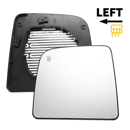 Left Upper White Mirror Glass w/ Back Heated for Nissan Titan (2004-2015)