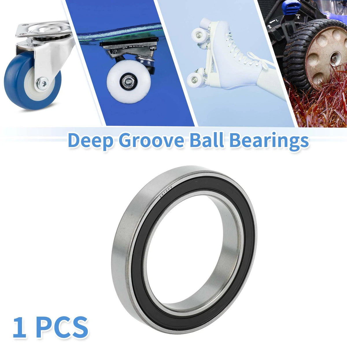 6910VV/50x72x12mm/Deep Groove Ball Bearings for Scooter Skateboard Wheel