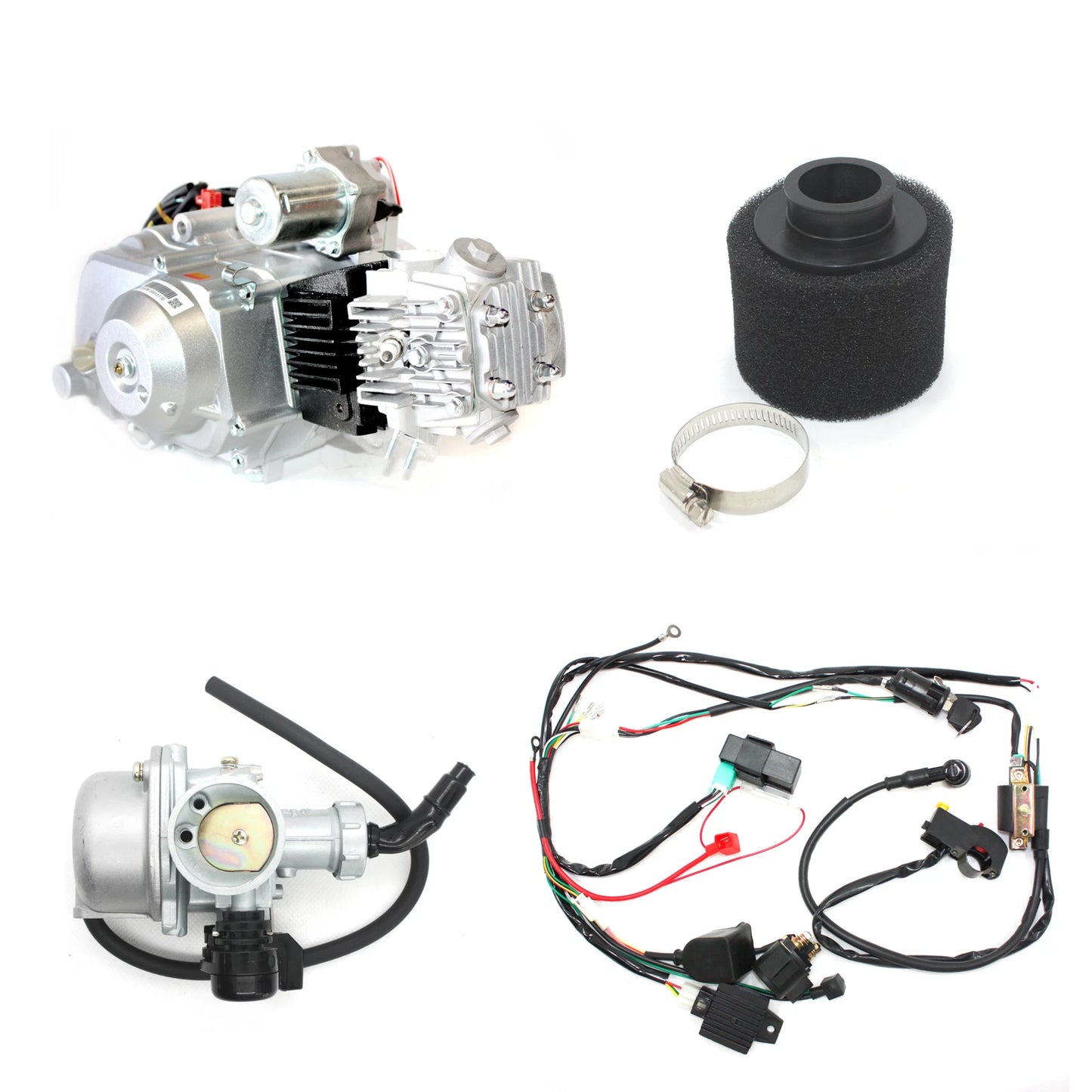 125cc Auto Engine Motor & Wiring Kit for BT QUAD DIRT BIKE ATV BUGGY