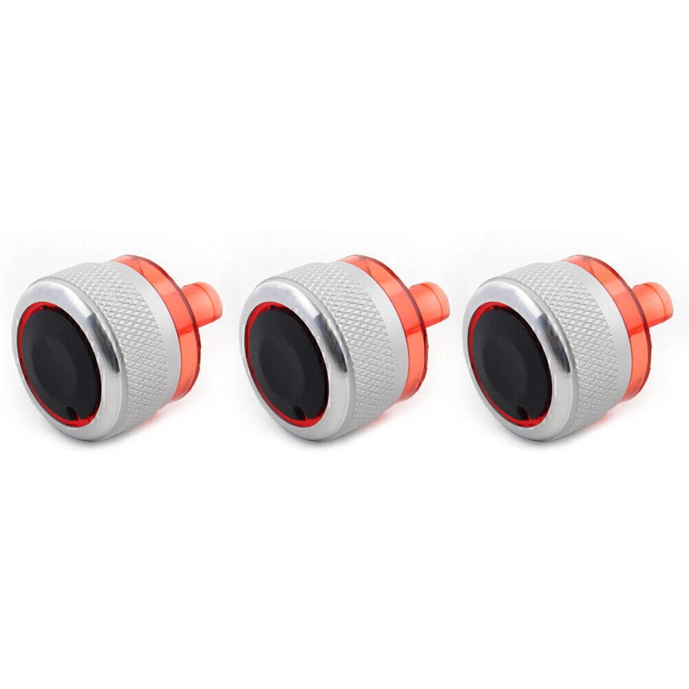 3 x ABS Switch Knob Heater Buttons A/C Covers for Peugeot 206 207 C2 (2000-2015)