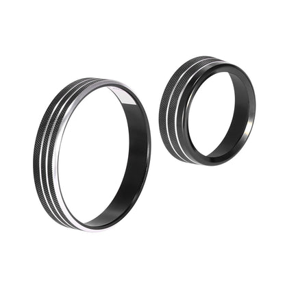 3 x Car Headlight Volume Tune Knob Covers for Ford Mustang (2015-2020) Black