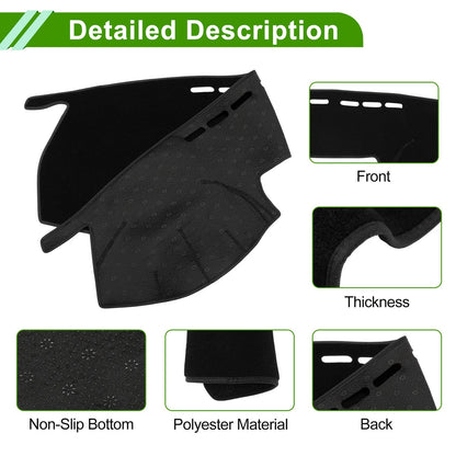 Dashboard Cover Black Polyester for Toyota Mark X 120 Series (2004-2009)
