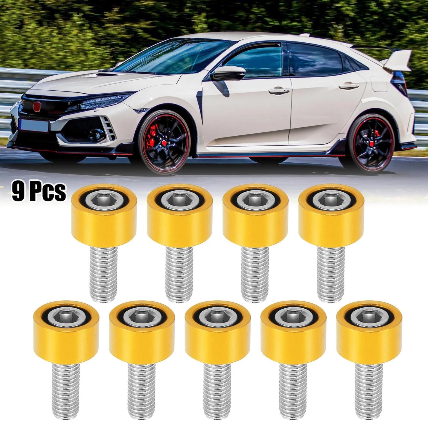 M8x1.25 Header Manifold Cup Washers (9 Pcs) for Honda Acura