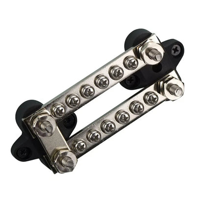 Heavy Duty 12V Buss Bar Terminal 2x6 Way Dual 100A for Marine Applications