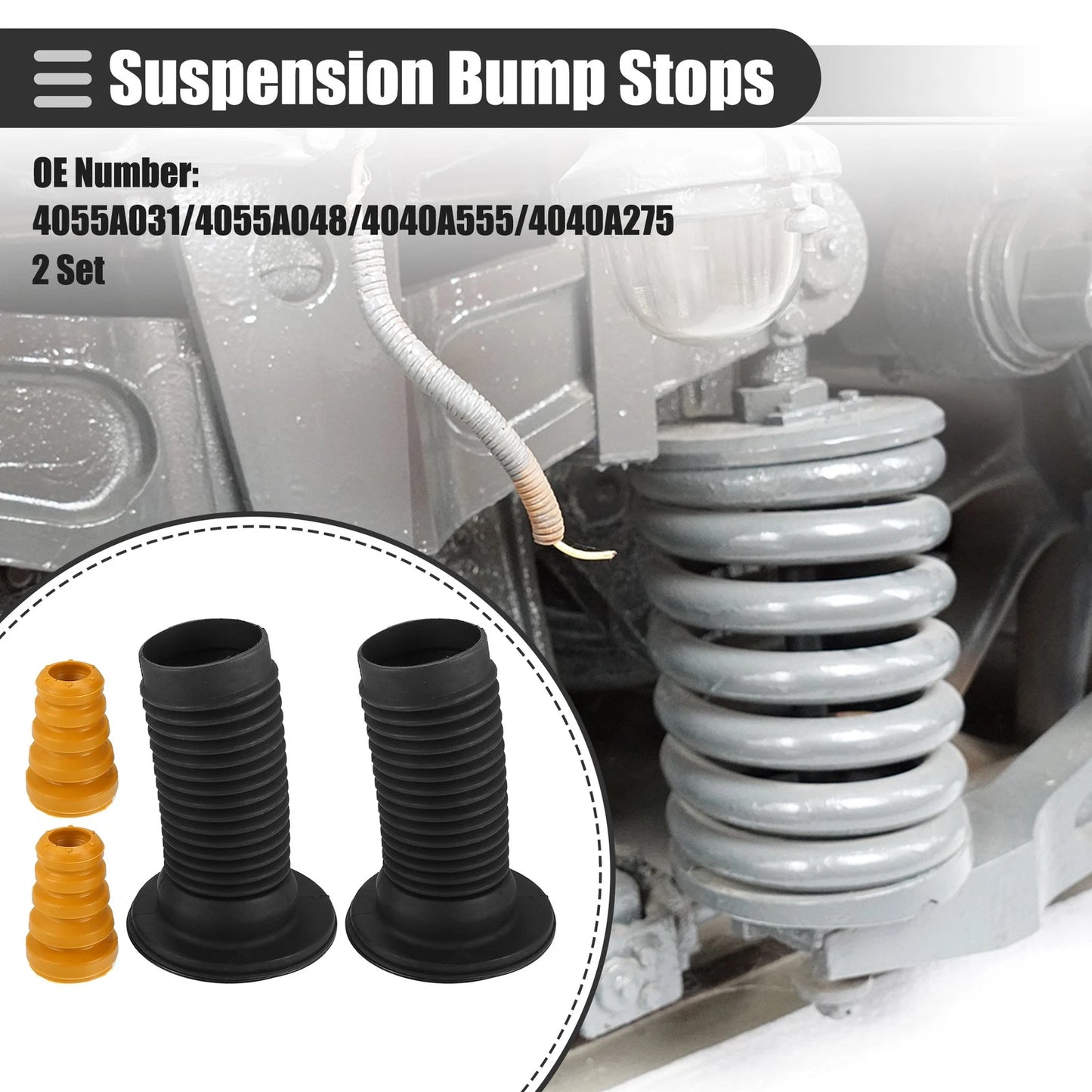 Front Suspension Bump Stop Shock Absorber Boots for MITSUBISHI