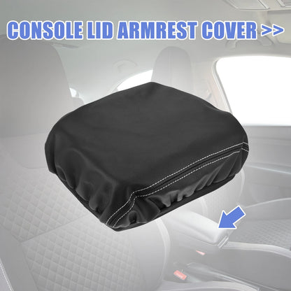 Center Console Cover Pad for Toyota Prado (2010-2019) Gray Stitches