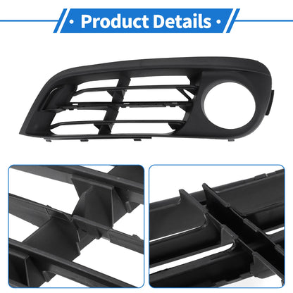 Front Left Fog Light Grill for BMW 528i (2015-2016) - 1 x Black Lens