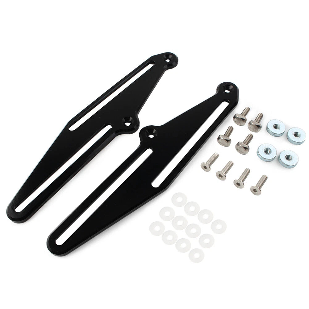 Windshield Bracket Adjuster Black for YAMAHA TENERE 700 (2019-2021) 2 x