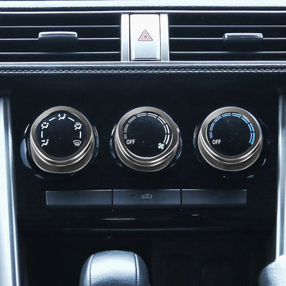 AC Air Conditioner Switch Knob Covers for Toyota Camry (2017) - 5 Pcs Black