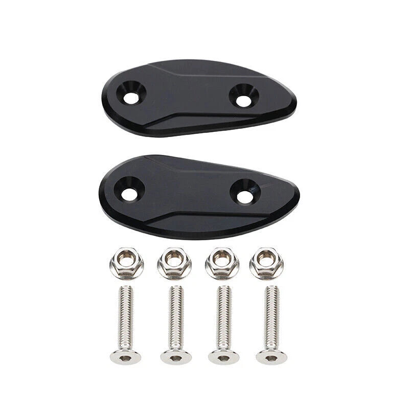 Rearview Mirror Block Off Base Plates for Honda CBR1000RR 2008-2017 Black