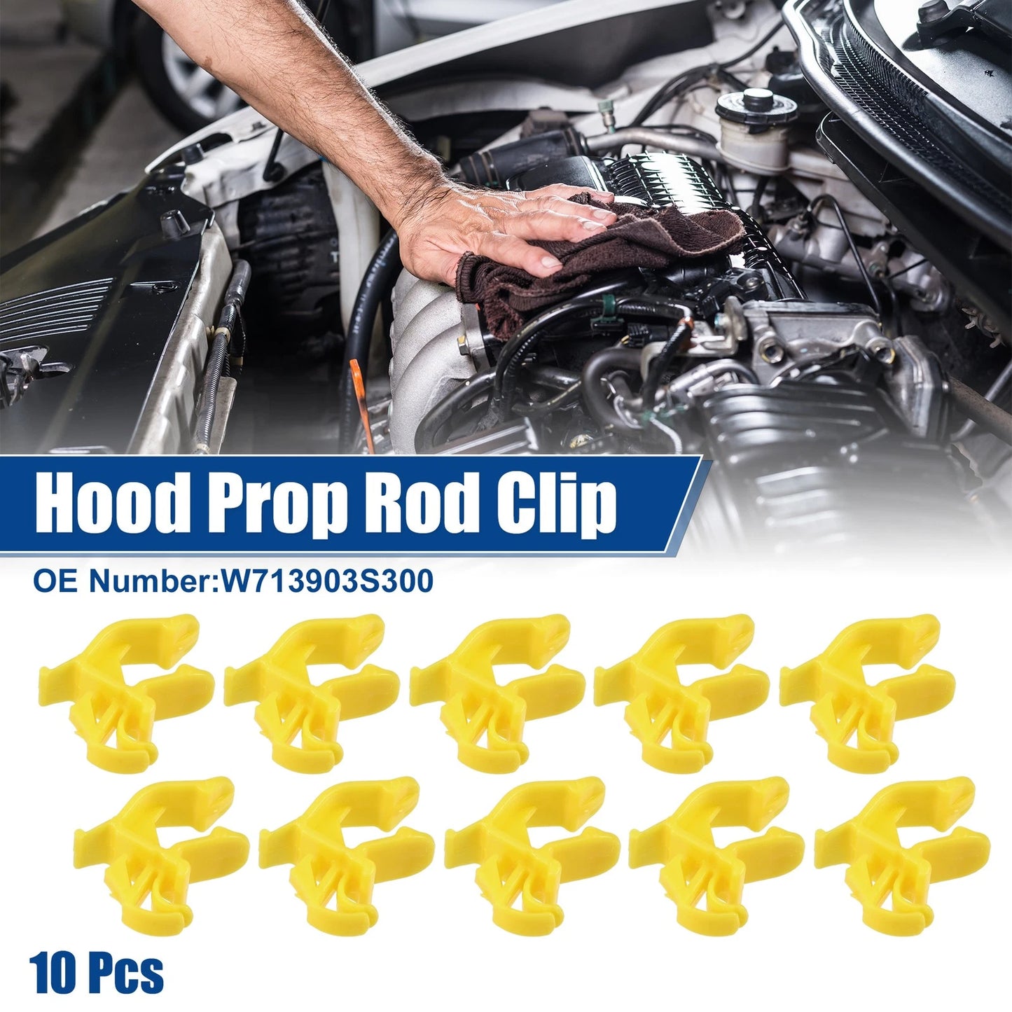 10 Pcs Hood Prop Rod Holder Clips for Ford Focus (2012-2018)