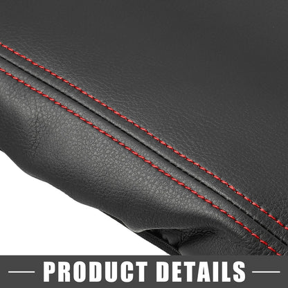 Kia Optima Center Console Armrest Cover 2016-2020 Black Red Stitches