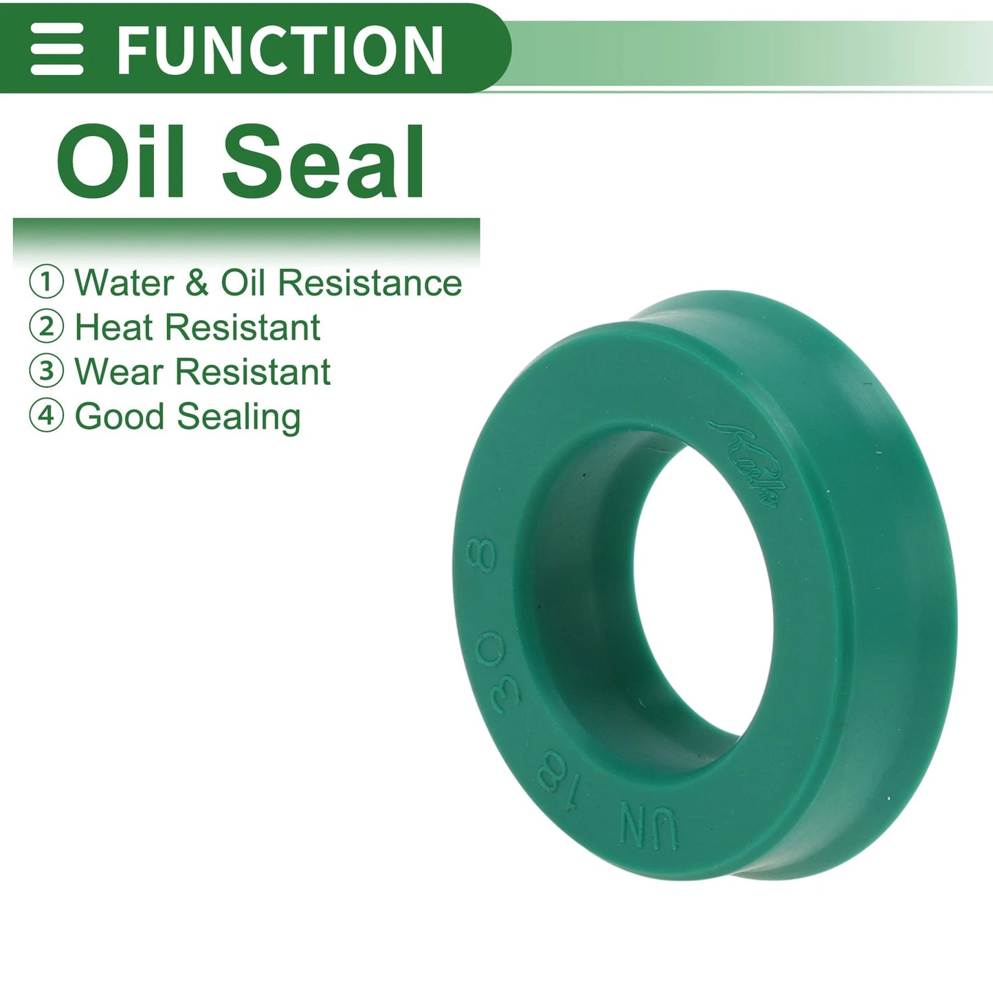 Oil Seal 18x30x8mm TPU Rotary Shaft Seal High Pressure Green 5 Pcs for Car