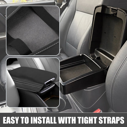 Center Console Cover Armrest Protector for Toyota RAV4 (2019-2022) Black Gray