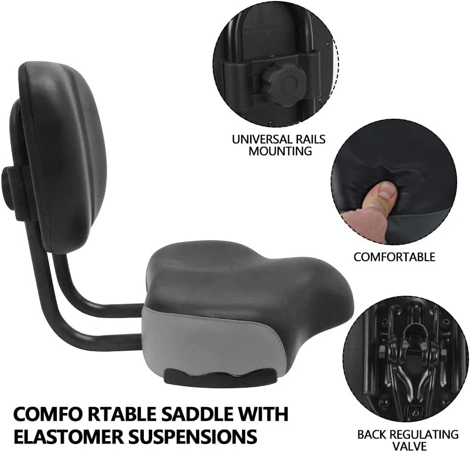 Bike Seat Backrest Cushion for Bicycle Tricycle - Support