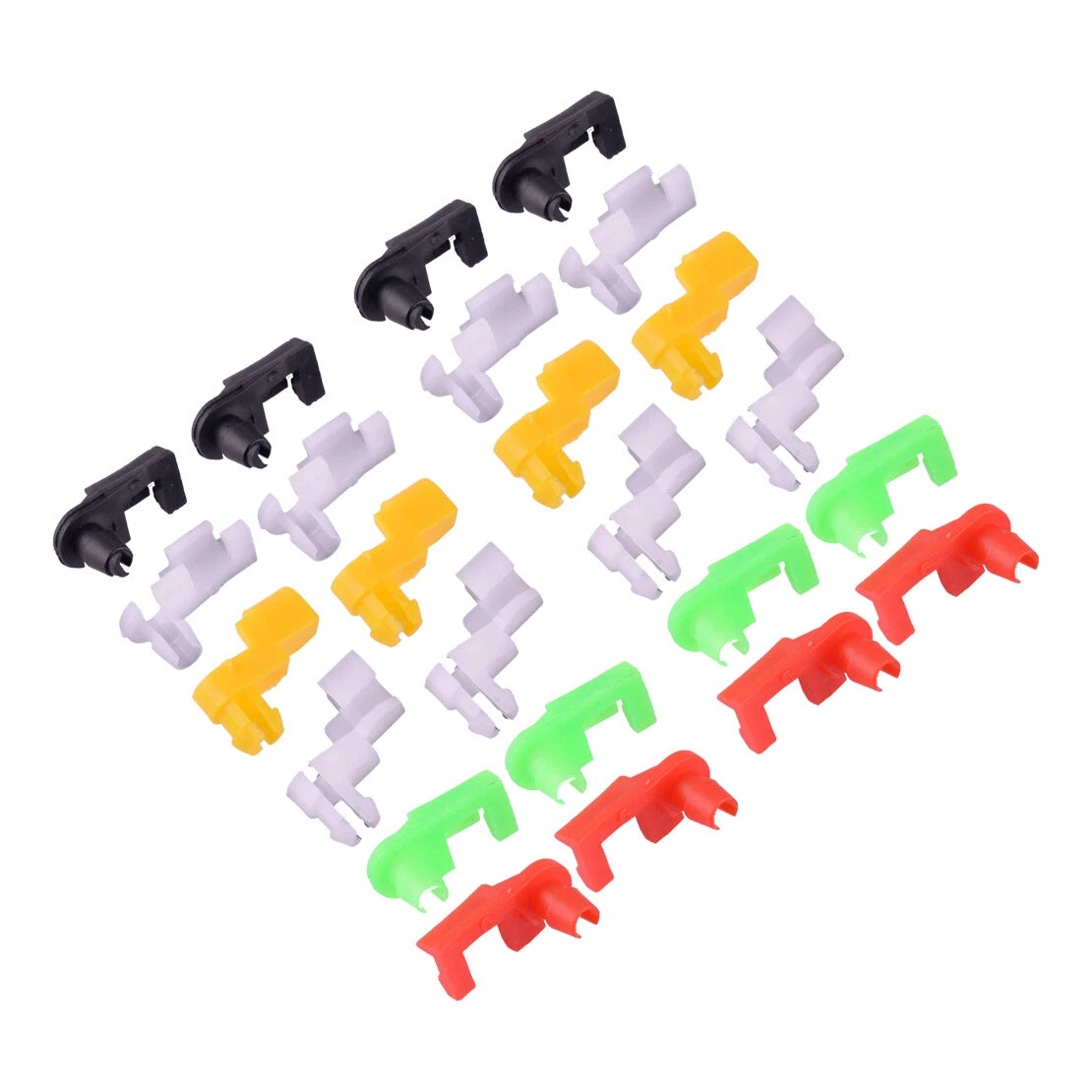 24 x Nylon Plastic Car Rivets Clips for Door Lock Rods