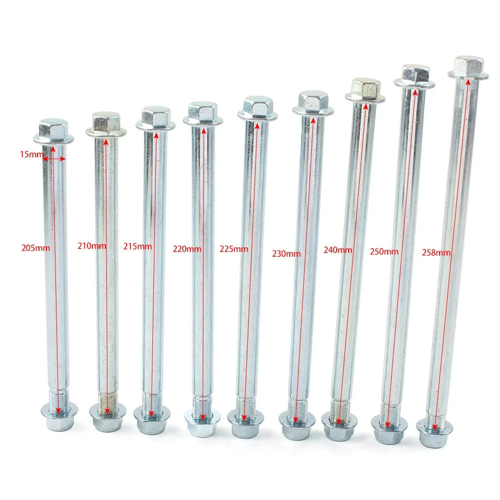 225mm Front Rear Wheel Hub M15 Axle Shaft for 110cc 125cc Dirt Bike