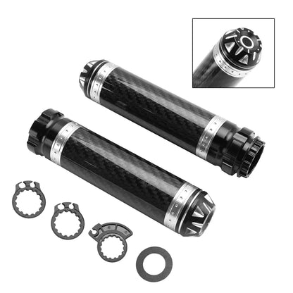 7/8" Carbon Motorcycle Handlebar Grips for Universal Motorcycles