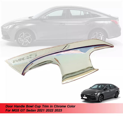Chrome 4 x Door Handle Bowl Trim for MG5 MG 5 Sedan (2021-2023)