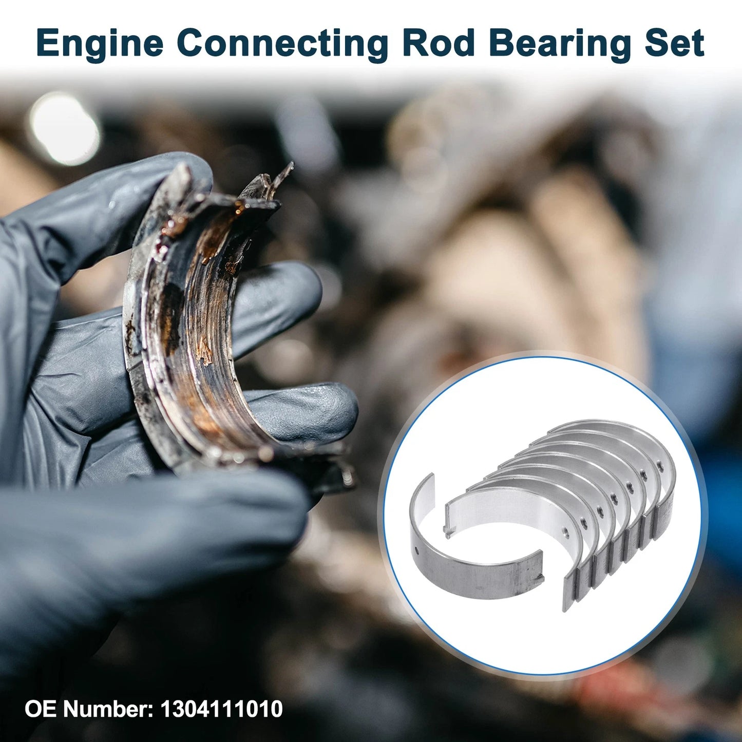 Connecting Rod Bearing Set for Toyota Tercel (1990-1998) - 8 Pcs
