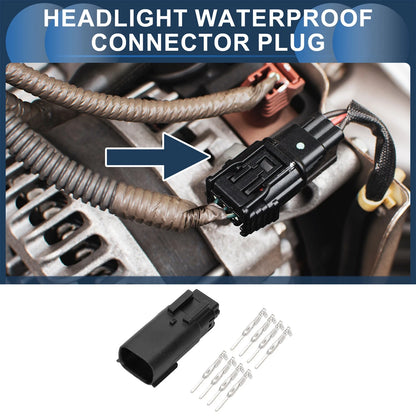 8 Pin Waterproof Headlight Connector Plug for Ford & Buick