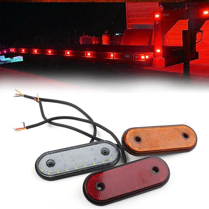 24V LED Oval Side Marker Indicator Light for Trailer Truck Lorry Van