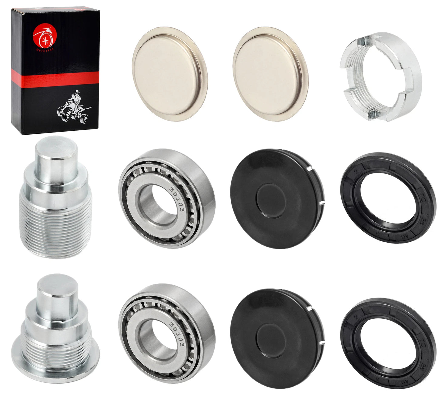 Swingarm Bearing Bolt Nut Seal Cap Kit for Honda TRX250/250TM/TE Recon 1997-2022