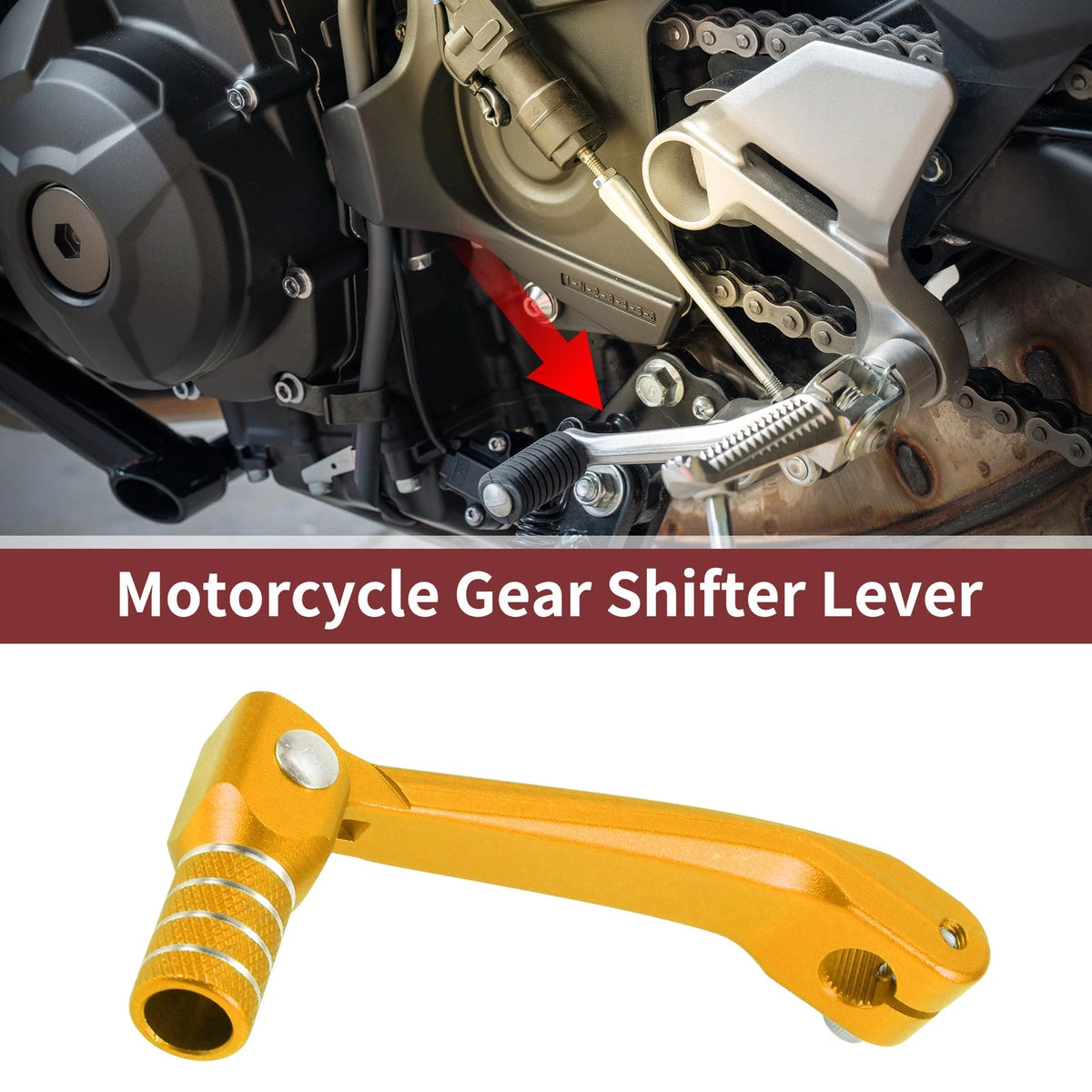 Gold Tone Motorcycle Gear Shifter Lever for Honda CRF150F (2003-2017)
