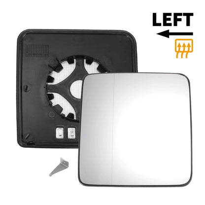 Heated Left Side Mirror Glass w/ Backing Plate for Jeep Wrangler (2011-2017)