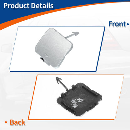 Tow Hook Cover for BMW 525i 528i (2001-2007) Silver Tone