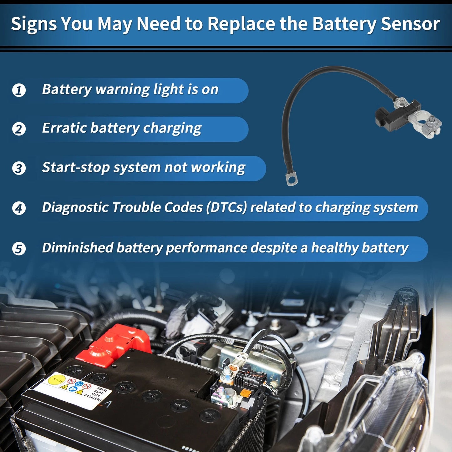 Battery Current Sensor for Kia Forte Forte5 (2014-2018)