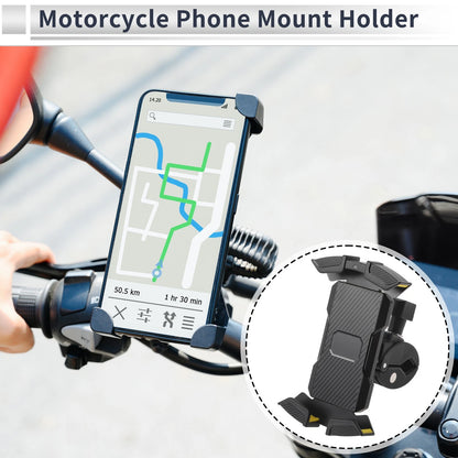 Phone Motorcycle Mount Holder for Handlebar 4.7-6.8" Phones Yellow