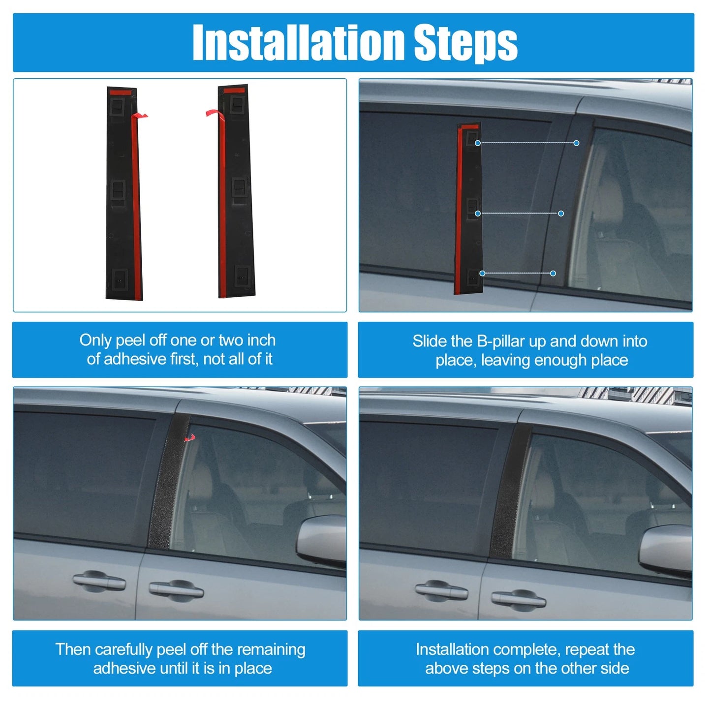 Windshield B Pillar Trim for Chrysler Town Country (2008-2016)