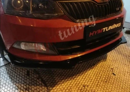 Front Bumper Lip Splitter for Skoda Rapid (2012-2021) 3 Pcs