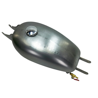 10L Silver Petrol Fuel Tank w/Cap for Harley Davidson DYNA (2004-2006)