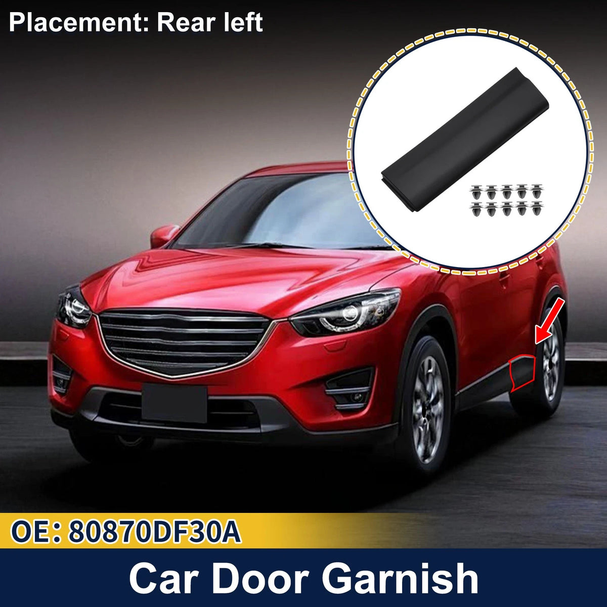 Lower Rear Left Door Trim for Nissan Rogue Sport (2017-2022)