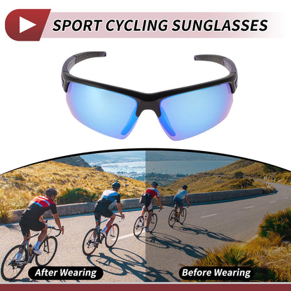 Motorcycle Riding Goggles Blue Lens Black Blue Frame
