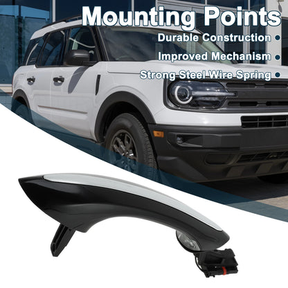 Exterior Door Handle for BMW F07 (2010-2017) Front Right Black Silver Tone