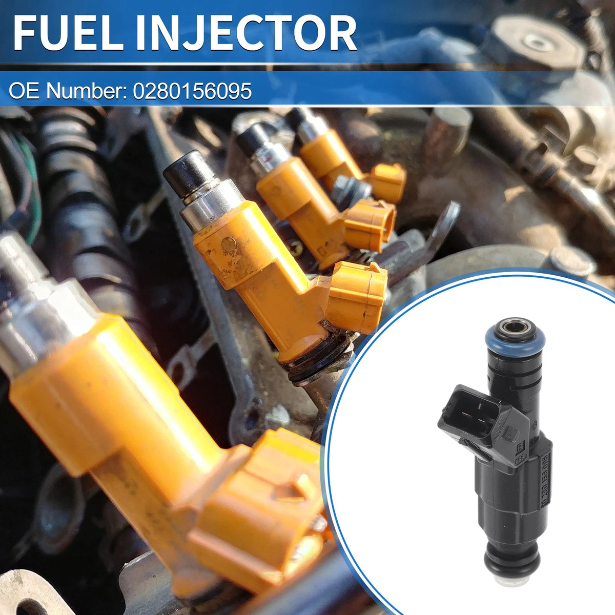 Fuel Injector 1 x No.0280156095 for Ford Focus 2.0L 2.3L (2002-2004)